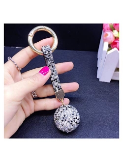 Hzwlsd Keychain New Rhinestone Key Chain Crystal Ball Car Keychain Charm Pendant Key Ring for Women (Color : 7, Size : 13 cm)