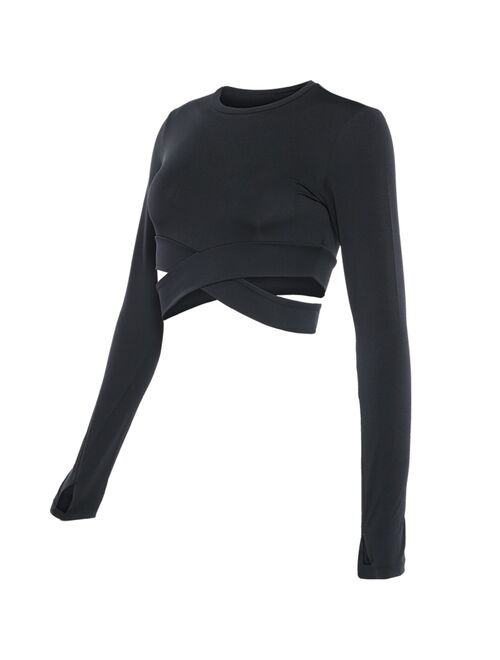 black long sleeve workout shirt