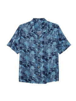 Ks Island By Kingsize Men's Big & Tall Ks Island Tropical Rayon Short-Sleeve Shirt