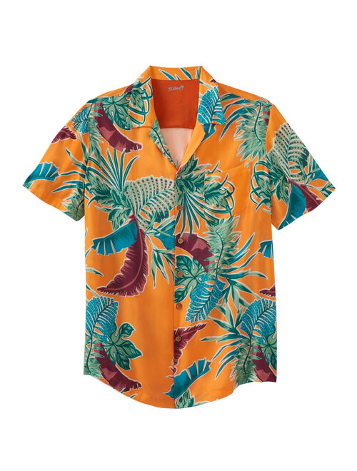 Ks Island By Kingsize Men's Big & Tall Ks Island Tropical Rayon Short-Sleeve Shirt