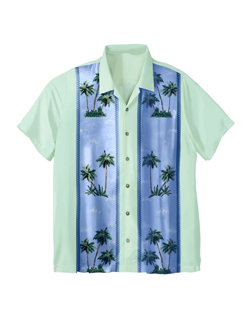 Ks Island By Kingsize Men's Big & Tall Ks Island Tropical Rayon Short-Sleeve Shirt