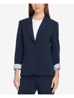 Petite Peak-Collar Blazer