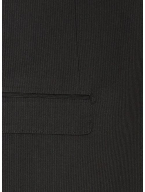 Luciano Natazzi Men's Two Button Pinstripe Modern Fit Suit 2 Piece Jacket Pant