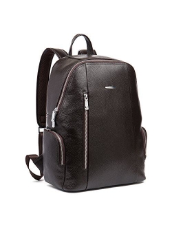 Leather Backpack College Laptop Travel Camping Shoulder Bag Gym Sports Bags for Men Coffee