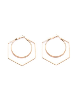 Hypoallergenic Extra Large Basketball Hoop Earrings for Women Men - Big Thin Hoop Earrings