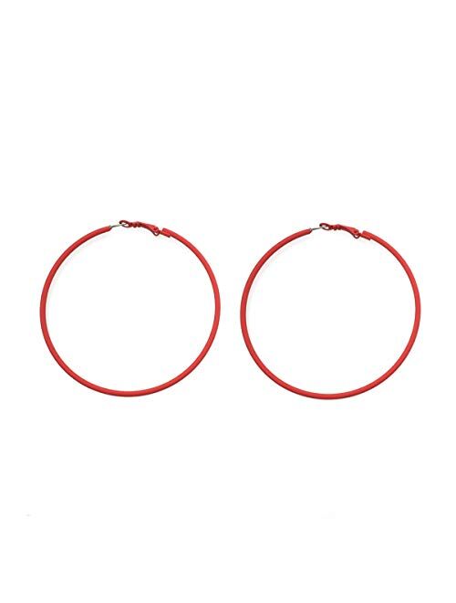 Hypoallergenic Extra Large Basketball Hoop Earrings for Women Men - Big Thin Hoop Earrings