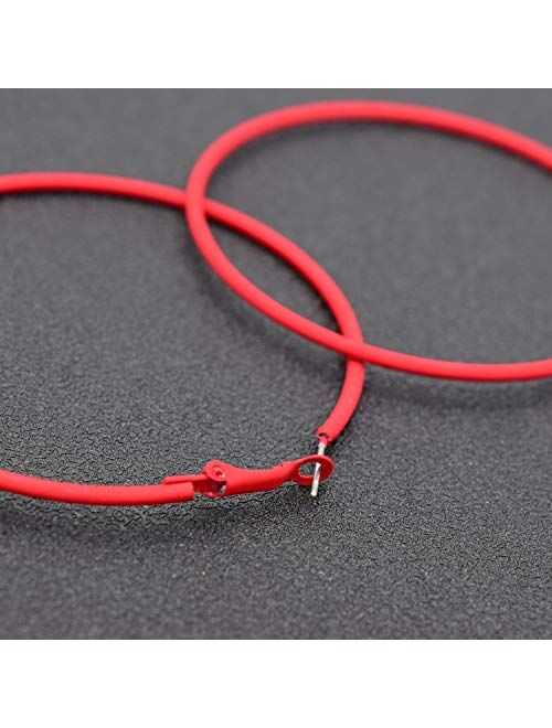 Hypoallergenic Extra Large Basketball Hoop Earrings for Women Men - Big Thin Hoop Earrings