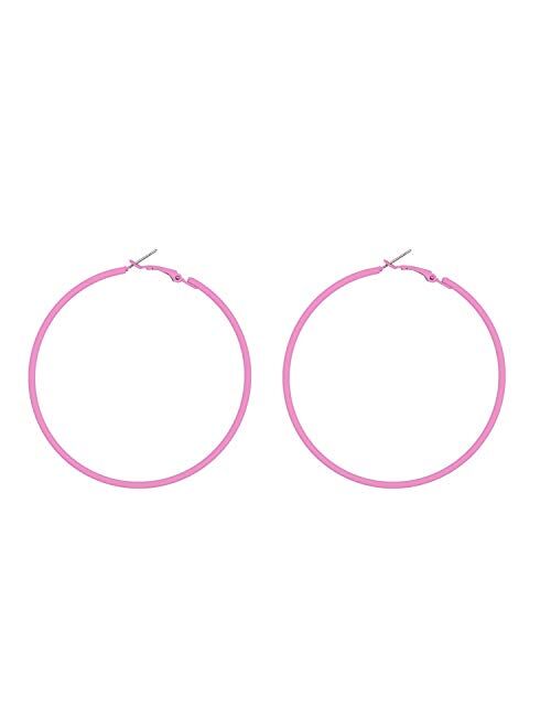 Hypoallergenic Extra Large Basketball Hoop Earrings for Women Men - Big Thin Hoop Earrings