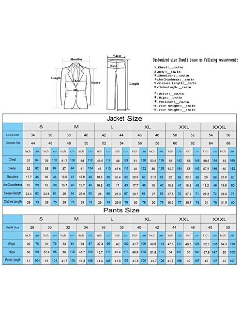 The Peachess Men's 3 Pieces Suit for Weddings Party Smoking Suit Tuxedos Jacket,Vest,Trousers