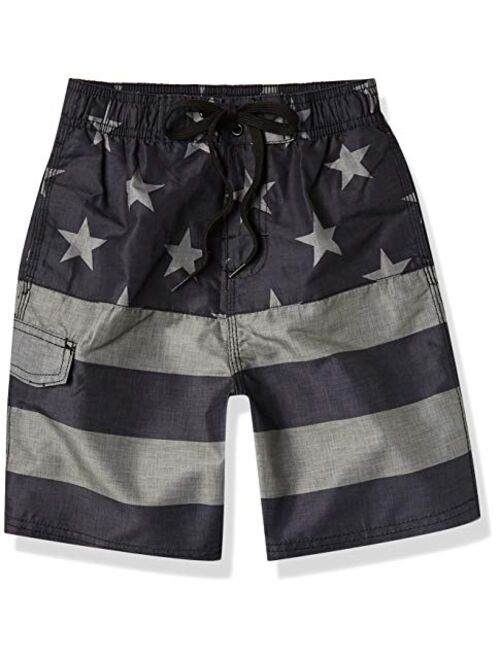 Kanu Surf Boys' Echo Quick Dry UPF 50+ Beach Swim Trunks