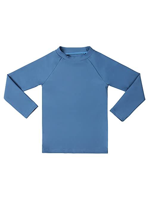 ESTAMICO Boys' UPF 50+ Long-Sleeve Rashguard Athletic Swim Shirt