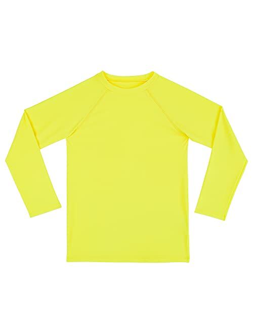 ESTAMICO Boys' UPF 50+ Long-Sleeve Rashguard Athletic Swim Shirt