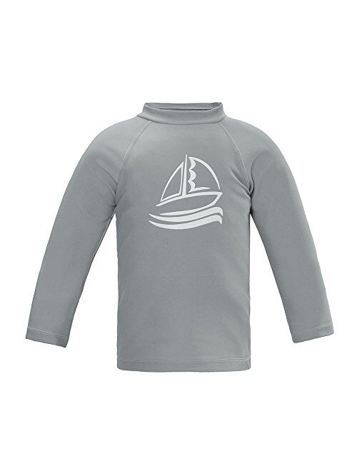 ESTAMICO Boys' UPF 50+ Long-Sleeve Rashguard Athletic Swim Shirt