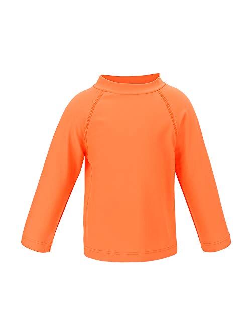 ESTAMICO Boys' UPF 50+ Long-Sleeve Rashguard Athletic Swim Shirt