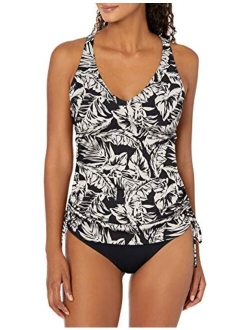 Women's Side Cinch Tankini Top with Adjustabiliy