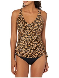 Women's Side Cinch Tankini Top with Adjustabiliy