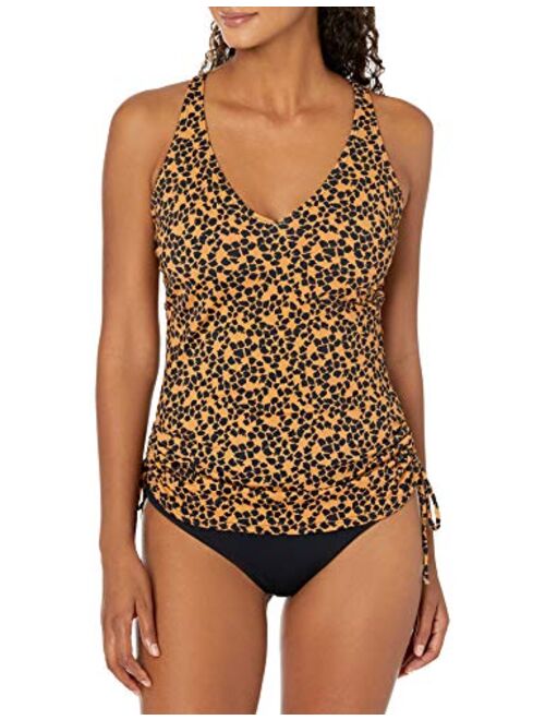 Catalina Women's Side Cinch Tankini Top with Adjustabiliy