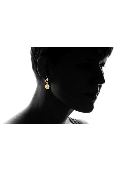 Barzel 18K Gold Plated Pearl Dangling Drop Earrings