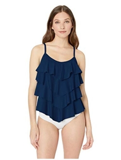 Women's Tiered Multi Ruffle Tankini Swimsuit