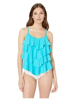 Women's Tiered Multi Ruffle Tankini Swimsuit