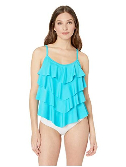 Catalina Women's Tiered Multi Ruffle Tankini Swimsuit