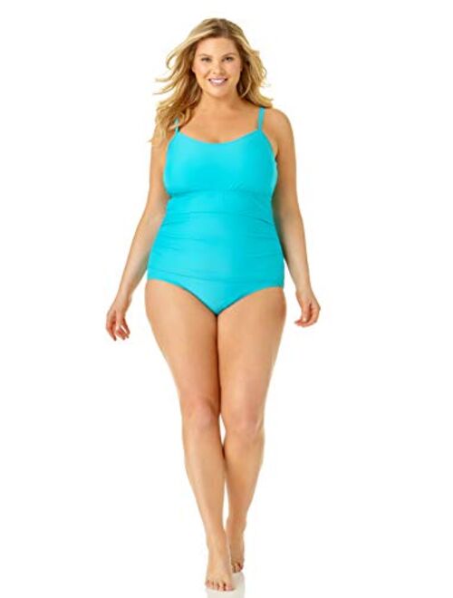 Catalina Women's Plus-Size Shirred One Piece Swimsuit