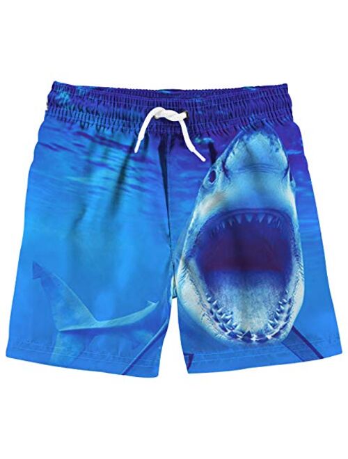 uideazone Boys 3D Printed Funny Swim Trunks Quick Dry Beachwear Sports Running Swim Board Shorts