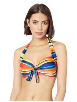 Women's Tie Front Halter Bikini Swimsuit