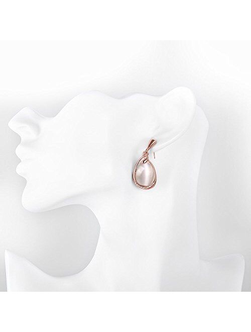 Yellow Chimes High Grade Austrian Crystal 18K Rose Gold Plated Designer Earrings for Girls and Women (YCFJER-01077-RG)