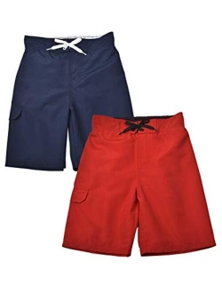 Jachs NY 2-Pack Quick Dry Beach Boys Swim Trunks Board Shorts