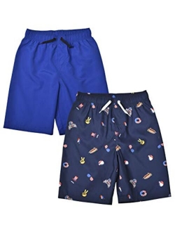 Jachs NY 2-Pack Quick Dry Beach Boys Swim Trunks Board Shorts