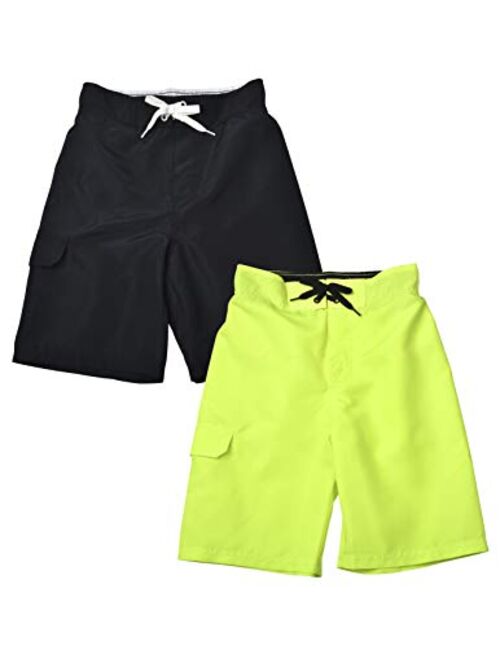 Jachs NY 2-Pack Quick Dry Beach Boys Swim Trunks Board Shorts