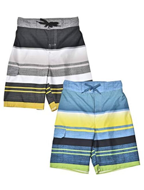 Jachs NY 2-Pack Quick Dry Beach Boys Swim Trunks Board Shorts