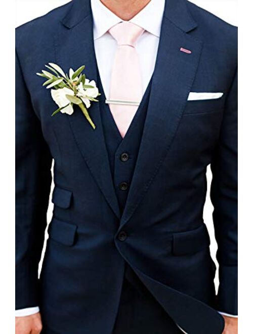 Mens Classic Tailored Wedding Slim Fit Tuxedos Grooms Suit Sets (Blazer+Vest+Pant)