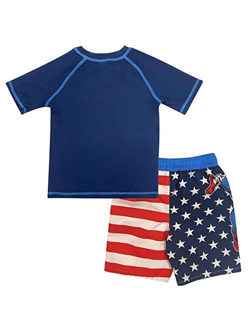 Dreamwave Boys 2 Piece Rash Guard & Swim Trunks Set