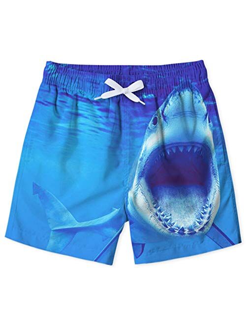 ALOOCA Boys 3D Printed Funny Swim Trunks Casual Quick-Drying Beach Pant Sports Running Swim Surf Board Shorts