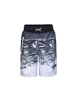 Rokka&Rolla Boys' 4-Way Stretch Board Shorts Swim Trunks with Mesh Lining