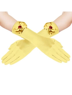 BABEYOND Girls Satin Princess Dress Up Gloves Wedding Bow Party Gloves Toddler