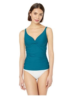 Women's Twist Front Underwire Tankini Swimsuit