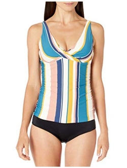 Women's Twist Front Underwire Tankini Swimsuit