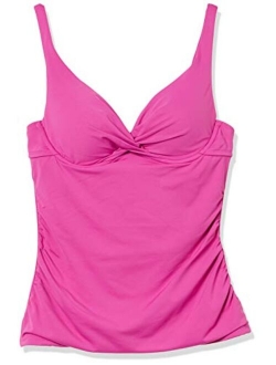 Women's Twist Front Underwire Tankini Swimsuit