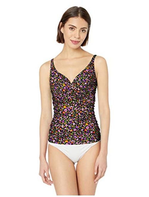 Catalina Women's Twist Front Underwire Tankini Swimsuit