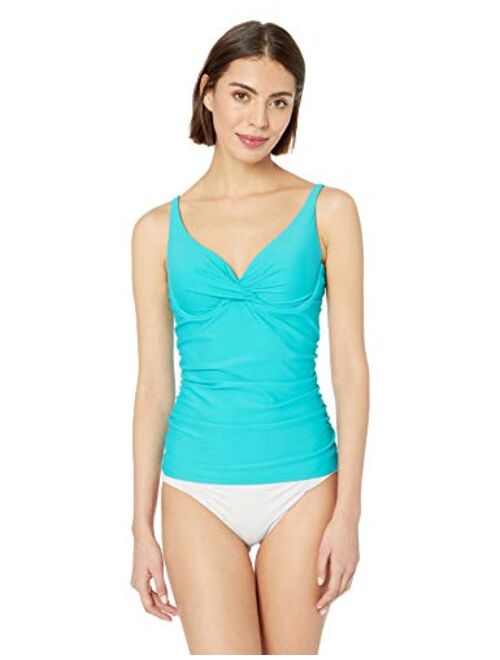 Catalina Women's Twist Front Underwire Tankini Swimsuit