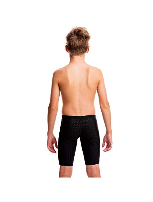 Flow Accelerate Swim Jammers - Size 21 to 32 Swimming Jammer Shorts for Boys in Black, Navy, and Blue