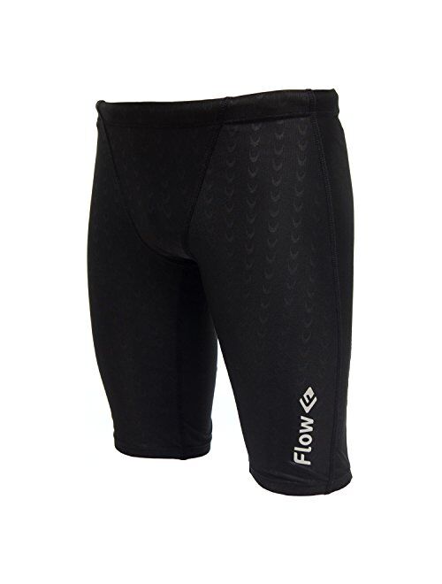 Flow Accelerate Swim Jammers - Size 21 to 32 Swimming Jammer Shorts for Boys in Black, Navy, and Blue