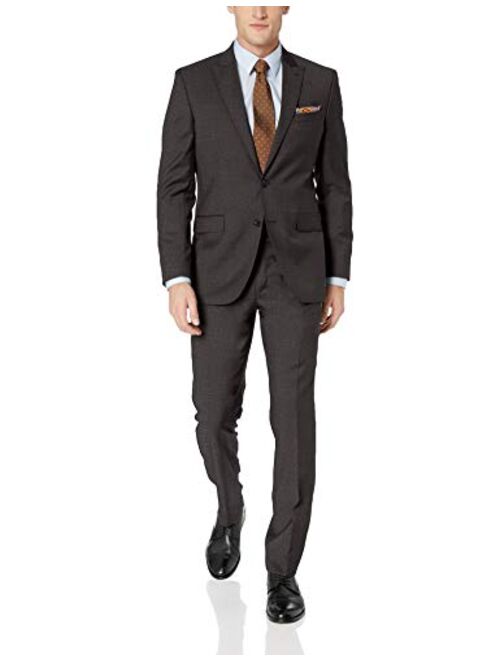 Kenneth Cole New York Men's Travel Ready Wool 32" Finished Bottom Hem Suit