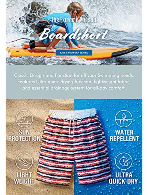 TSLA Boys Swim Trunks, Quick Dry UPF 50+ Beach Board Swim Shorts, Swimsuit Swimwear with Inner Mesh Liner