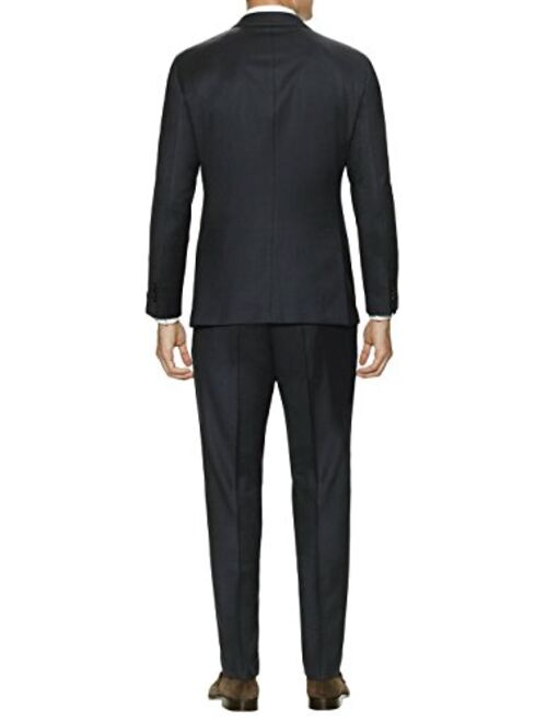 DTI GV Executive Men's Two Button Modern Fit Suit 2 Piece Jacket Pants Birdseye