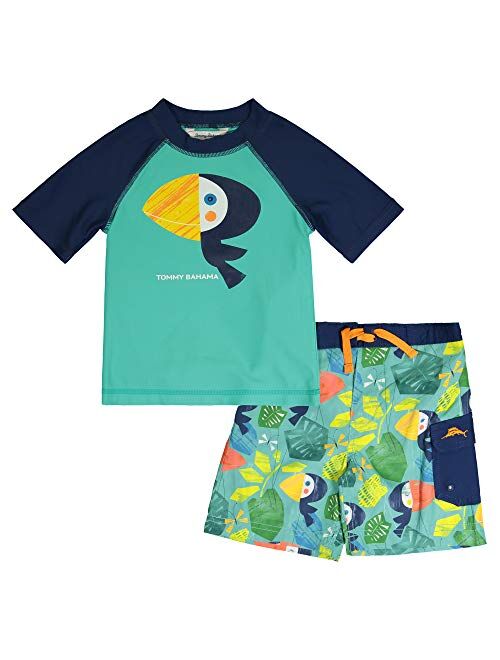 Tommy Bahama Boys' Rashguard and Trunks Swimsuit Set