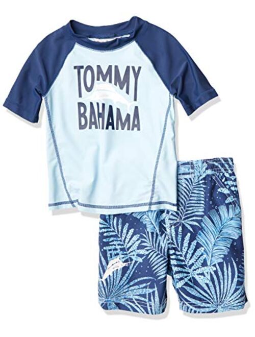 Tommy Bahama Boys' Rashguard and Trunks Swimsuit Set